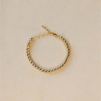 6.47&nbsp;Ct.Tw.Total Carat Weight Blue Topaz Bezel Bracelet, 22K Gold Plated Silver Life Style