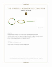 5.27 Ct.Tw.Total Carat Weight Green Agate Bezel Bracelet, 22K Gold Plated Silver Appraisal