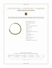 5.27 Ct.Tw.Total Carat Weight Green Agate Bezel Bracelet, 22K Gold Plated Silver Scan Report