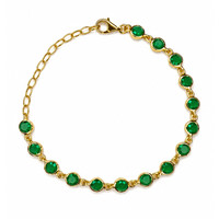 5.27 Ct.Tw. Agate 22K Gold Plated Silver bracelet
