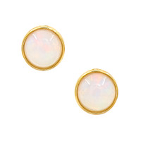 1.32 Ct.Tw. Opal 22K Gold Plated Silver earring