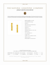 1.65&nbsp;Ct.Tw.Total Carat Weight Yellow Citrine Studs Earrings, 22K Gold Plated Silver Scan Report