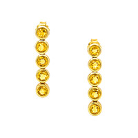 1.65 Ct.Tw. Citrine 22K Gold Plated Silver earring