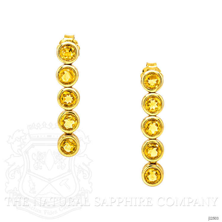 1.65 Ct.Tw. Yellow Citrine Studs Earrings, 22K Gold Plated Silver