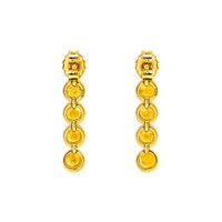 1.65 Ct.Tw.Total Carat Weight Yellow Citrine Studs Earrings, 22K Gold Plated Silver Image