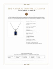 19.46 Ct. Greenish Blue Sapphire and Natural Diamond Pave Pendant, 18K White Gold Scan Report