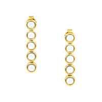 1.73 Ct.Tw. Topaz 22K Gold Plated Silver earring