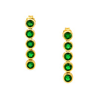 1.35 Ct.Tw. Agate 22K Gold Plated Silver earring