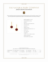 8.26&nbsp;Ct.Tw.Total Carat Weight Ruby Hoops Earrings, 22K Gold Plated Silver Scan Report