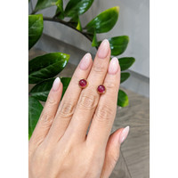 2.50&nbsp;Ct.Tw.Total Carat Weight Ruby Studs Earrings, 22K Gold Plated Silver Life Style