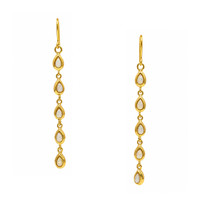 4.03 Ct.Tw. Opal 22K Gold Plated Silver earring