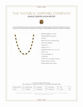 9.17 Ct. Blue Sapphire Bezel Necklace, 22K Gold Plated Silver Scan Report