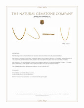 11.69 Ct.Tw.Total Carat Weight Ruby, Garnet, Peridot, Agate, Amethyst, Citrine, Carnelian, Moonstone and Quartz Multi Stone Necklace, 22K Gold Plated Silver Appraisal