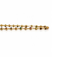 11.69&nbsp;Ct.Tw.Total Carat Weight Ruby, Garnet, Peridot, Agate, Amethyst, Citrine, Carnelian, Moonstone and Quartz Multi Stone Necklace, 22K Gold Plated Silver Image