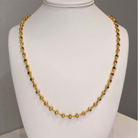 11.69 Ct.Tw.Total Carat Weight Ruby, Garnet, Peridot, Agate, Amethyst, Citrine, Carnelian, Moonstone and Quartz Multi Stone Necklace, 22K Gold Plated Silver Life Style