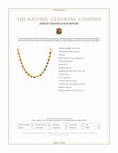 7.75 Ct.Tw.Total Carat Weight Ruby, Garnet, Peridot, Amethyst, Citrine, Agate, Quartz, Carnelian and Moonstone Multi Stone Necklace, 22K Gold Plated Silver Scan Report