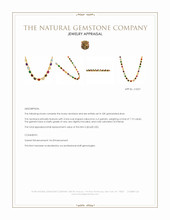 59.10&nbsp;Ct.Tw.Total Carat Weight Rutilated Quartz, Quartz, Ruby, Garnet, Aquamarine, Amethyst, Agate and Carnelian Multi Stone Necklace, 22K Gold Plated Silver Appraisal