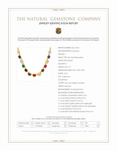 59.10 Ct.Tw.Total Carat Weight Rutilated Quartz, Quartz, Ruby, Garnet, Aquamarine, Amethyst, Agate and Carnelian Multi Stone Necklace, 22K Gold Plated Silver Scan Report