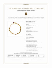 4.38 Ct.Tw.Total Carat Weight Ruby, Moonstone, Tiger's Eye, Agate, Sapphire, Garnet, Citrine and Amethyst Bezel Bracelet, 22K Gold Plated Silver Scan Report