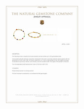 4.87 Ct.Tw.Total Carat Weight Amethyst, Agate, Moonstone, Ruby, Peridot, Citrine and Carnelian Bezel Bracelet, 22K Gold Plated Silver Appraisal