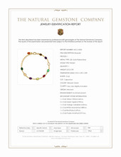 4.87 Ct.Tw.Total Carat Weight Amethyst, Agate, Moonstone, Ruby, Peridot, Citrine and Carnelian Bezel Bracelet, 22K Gold Plated Silver Scan Report
