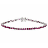 2.88 Ct.Tw. Sapphire 14K White Gold bracelet