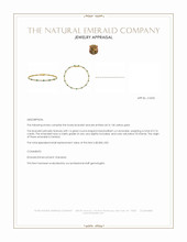 2.37&nbsp;Ct.Tw.Total Carat Weight Natural Diamond and Emerald Tennis/Line Bracelet, 14K Yellow Gold Appraisal