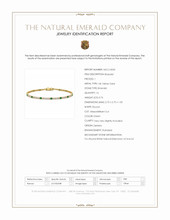 2.37&nbsp;Ct.Tw.Total Carat Weight Natural Diamond and Emerald Tennis/Line Bracelet, 14K Yellow Gold Scan Report
