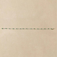 2.37 Ct.Tw.Total Carat Weight Natural Diamond and Emerald Tennis/Line Bracelet, 14K Yellow Gold Life Style