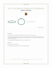 5.97&nbsp;Ct.Tw.Total Carat Weight Emerald Tennis/Line Bracelet, 14K White Gold Appraisal
