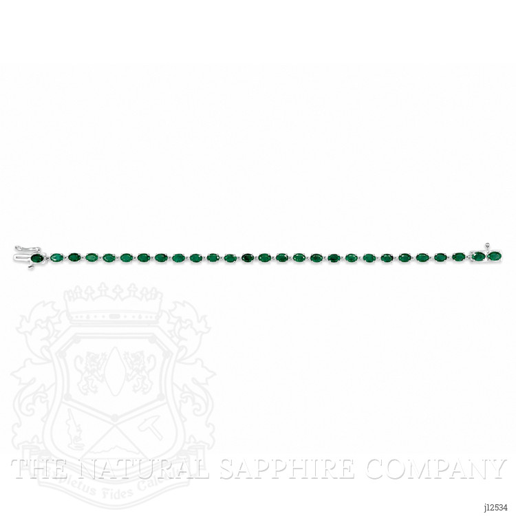 5.97 Ct.Tw. Emerald Tennis/Line Bracelet, 14K White Gold