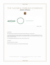 5.37&nbsp;Ct.Tw.Total Carat Weight Emerald and Natural Diamond Tennis/Line Bracelet, 14K White Gold Appraisal