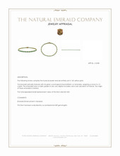 4.83&nbsp;Ct.Tw.Total Carat Weight Emerald and Natural Diamond Tennis/Line Bracelet, 14K Yellow Gold Appraisal