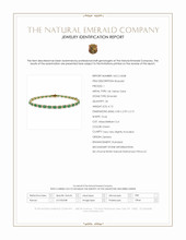 4.83 Ct.Tw.Total Carat Weight Emerald and Natural Diamond Tennis/Line Bracelet, 14K Yellow Gold Scan Report