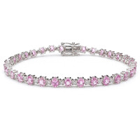 6.10 Ct.Tw. Sapphire 14K White Gold bracelet