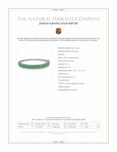 3.81 Ct.Tw.Total Carat Weight Emerald Bangle Bracelet, 14K White Gold Scan Report