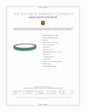 3.81 Ct.Tw.Total Carat Weight Emerald Bangle Bracelet, 14K White Gold Scan Report