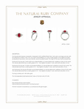 2.48 Ct. Ruby and Natural Diamond Pave Ring, 18K White Gold Appraisal