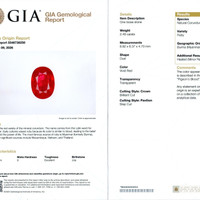 2.48 Ct. Ruby and Natural Diamond Pave Ring, 18K White Gold Scan Report