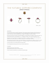 1.88 Ct. Pink Sapphire and Natural Diamond Pave Ring, 18K White & Yellow Appraisal