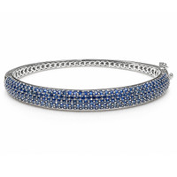 4.79 Ct.Tw. Sapphire 14K White Gold bracelet