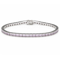 4.20 Ct.Tw. Sapphire 14K White Gold bracelet