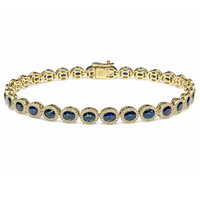 6.96 Ct.Tw. Sapphire 14K Yellow Gold bracelet