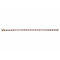 3.25&nbsp;Ct.Tw.Total Carat Weight Ruby and Natural Diamond Pave Bracelet, 14K Yellow Gold Image