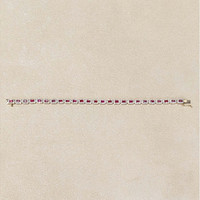 3.25 Ct.Tw.Total Carat Weight Ruby and Natural Diamond Pave Bracelet, 14K Yellow Gold Life Style
