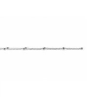 0.66 Ct. Blue Sapphire Bezel Necklace, 14K White Gold Image