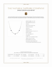 0.55 Ct. Blue Sapphire and Natural Diamond Bezel Necklace, 14K White Gold Scan Report