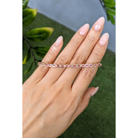 6.67&nbsp;Ct.Tw.Total Carat Weight Pink Sapphire Tennis/Line Bracelet, 14K Yellow Gold Life Style
