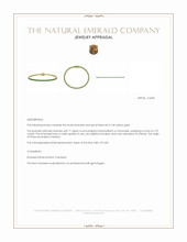 2.73 Ct.Tw.Total Carat Weight Emerald Tennis/Line Bracelet, 14K Yellow Gold Appraisal