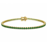 2.73 Ct.Tw. Emerald 14K Yellow Gold bracelet